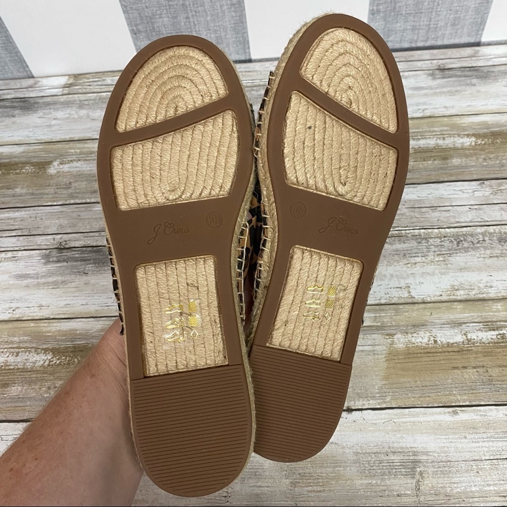 J.Crew Twisted Knot Espadrille Leopard Slide Sandal - Picture 9 of 12